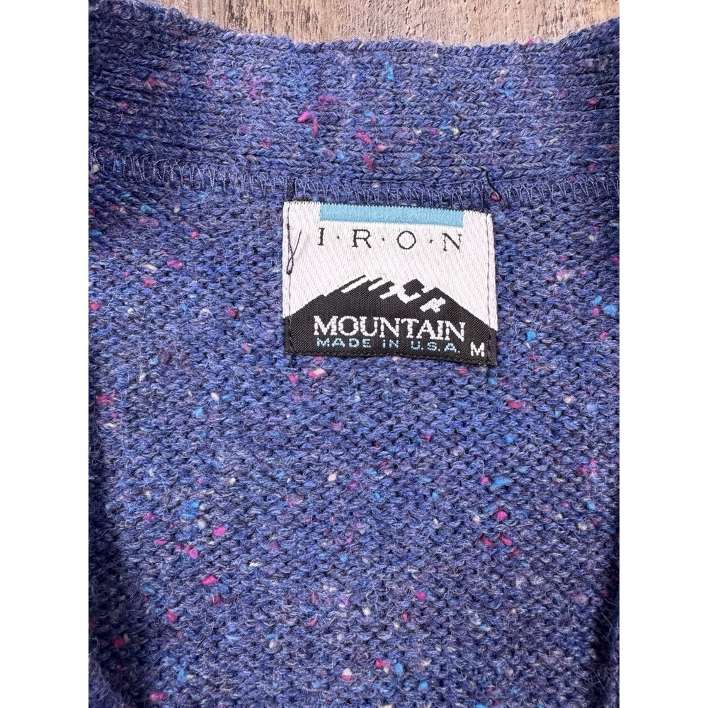 Iron Mountain Clothing Vintage Cardigan Sweater Made In USA Medium Grandpa - Picture 3 of 9